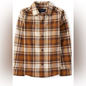 Children’s Place Boys Flannel Button Down Shirt size XL